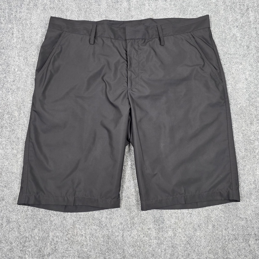 J. LINDEBERG Shorts Mens 40 Black Flat Front Chino Preppy Golf